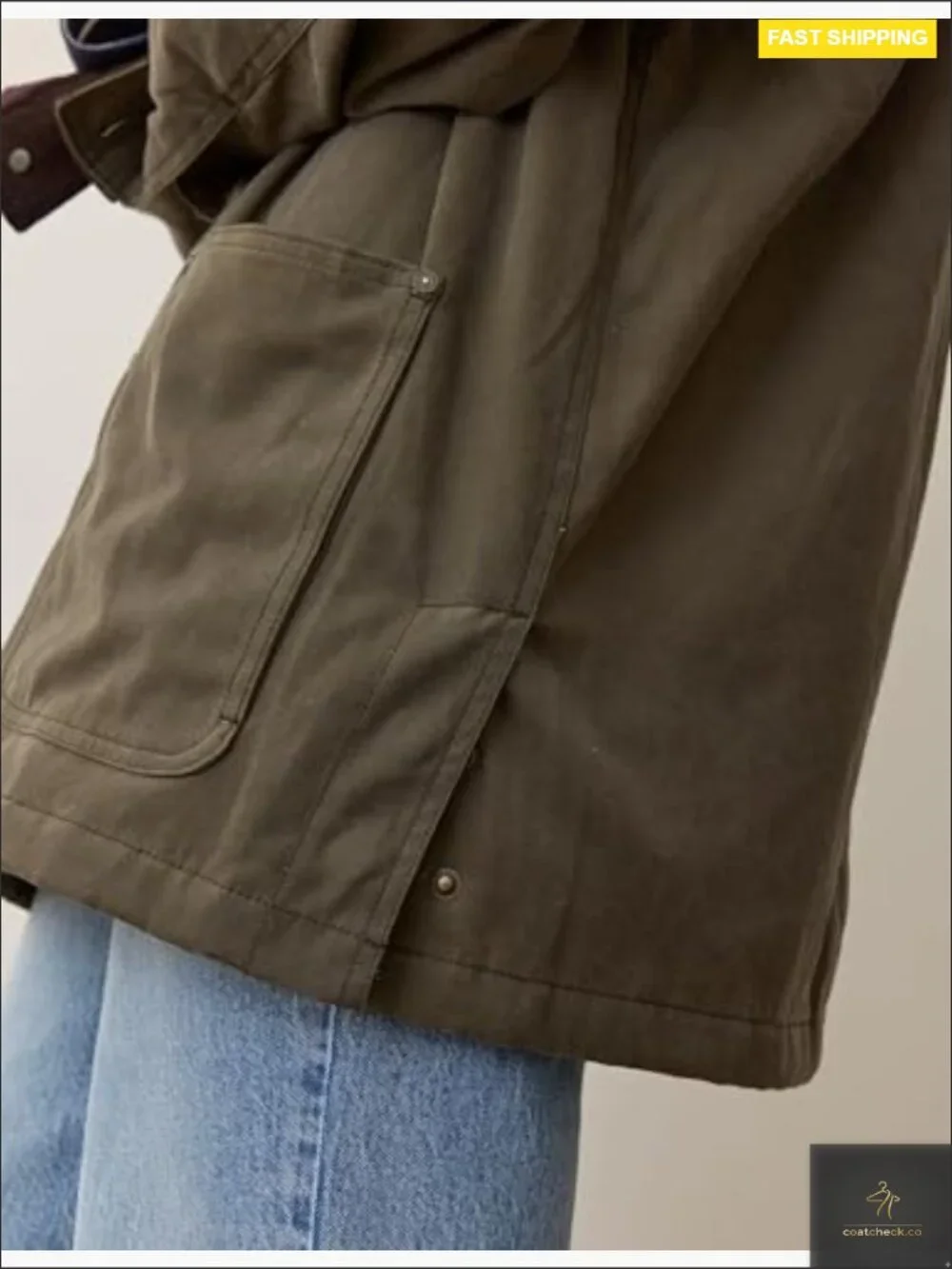 Oversized Utility Barn Jacket Cotton Corduroy Collar Vintage Workwear Pockets